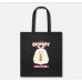 Love The Chubby Animals #10 Black Tote Bag